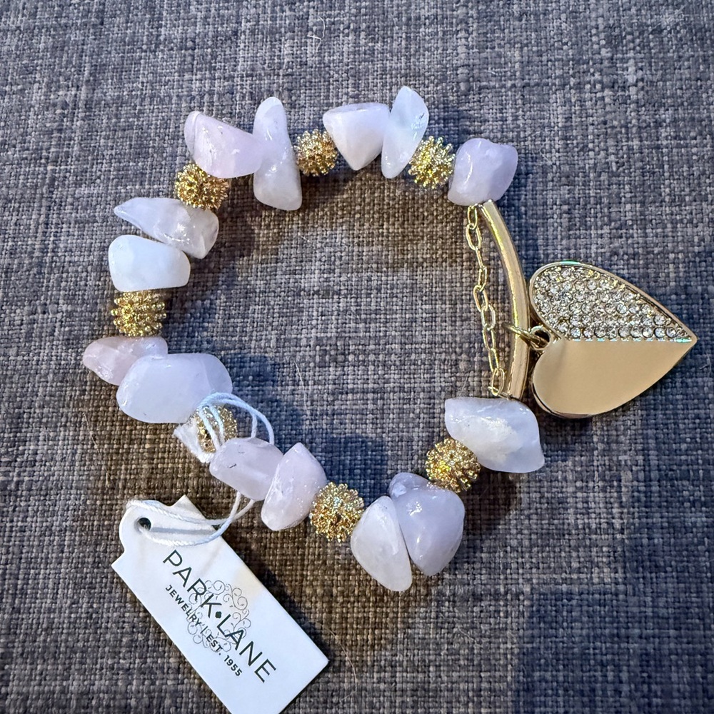 Park Lane Gold and pink Stone Bracelet